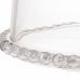 Prato de Cristal para Bolo com P&eacute; e Tampa Pearl 31X24,5cm Wolff
