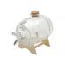Barril Vidro para Cachaça 1 Litro 15x12x14cm 