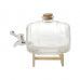 Barril Vidro para Cachaça 1 Litro 15x12x14cm 